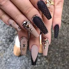Cute Acrylic Nail Ideas Coffin Black 70 Matte Black Coffin Nail Ideas Trend In Cool 2019 In 2020 With Images Black Coffin Nails Coffin Nails Designs Cute Acrylic Nails