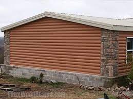 A variety of siding profiles await your perusal too. Faux Log Siding Home Improvement Pictures And Ideas Mobile Home Exteriors Log Cabin Exterior Remodeling Mobile Homes