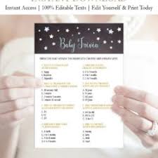 At a year old, a female goat is a doe or nanny. Chalkboard Baby Shower Trivia Game Printable Star Shower Game Moon Game F10
