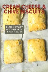 Rustic Cream Cheese And Chive Biscuits Recipe Homemade Bread Recipes Easy Homemade Bread Easy Bread Recipes Homemade