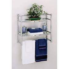 Zenna Home Wall Shelf In Chrome With Tempered Glass Shelves Walmart Com In 2021 Glass Shelves In Bathroom Glass Shelves Tempered Glass Shelves