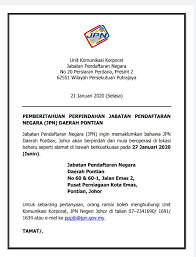 Jabatan pendaftaran negara daerah pontian. Kad Pengenalan Abang