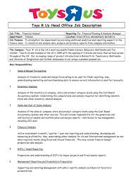 Head of financial planning & analysis job description template. Job Description Toys R Us