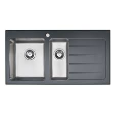 Black glass kitchen sinks uk. Kbv651 Bluci Kubevetro Glass Kitchen Sink Sinks Taps Com