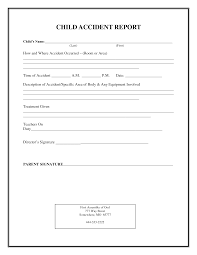 Incident Report Form Child Care Child Accident Report Childcareideas Incident Report Form Daycare Forms Incident Report