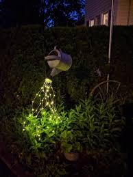 Watering Can With Lights Glow Water Garden Lighting Diy Outdoor Garden Decor