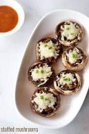Vegetarian Stuffed Mushrooms With Herbs And Cheese