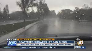 Scattered Rain Showers Spread Throughout San Diego County Youtube