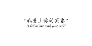 I Fall In Love With Your Smile Japanese Quotes Chinese Quotes Chinese Love Quotes