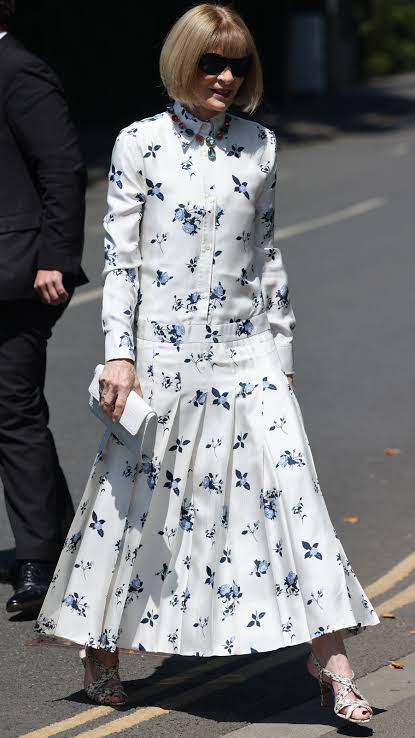 Anna Wintour's statement accessories transform her floral dress | Woman &  Home