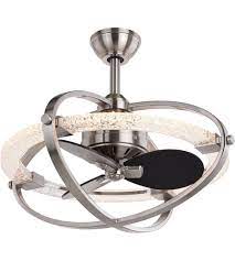 Wet location model is a modern ceiling fan for ventilating indoor spaces in commercial warehouse or storage facilities, and a polished addition to a home living room or covered patio to entertain in comfort and confidence. Vaxcel F0074 Galileo 22 Inch Satin Nickel With Black Walnut Blades Ceiling Fan