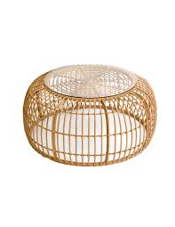 Pair this cocktail table with their small round rattan side table for an effortless. Coffee Table Rattan Round Bloom Wave
