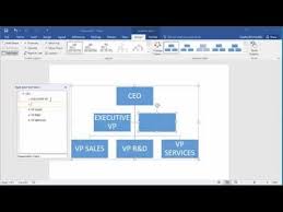 How To Create An Organization Chart In Word 2016 Youtube