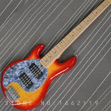 Factory Custom Left Handed 5 Strings Bass Electric Guitar Quilted Top With Maple Fingerboard Musical Instrument Shop Bass Acoustic Guitar Bass Guitar