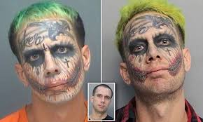 Check spelling or type a new query. Man Tattooed Like The Joker Is Arrested Again On New Gun Charges Daily Mail Online
