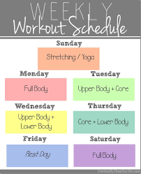 My New Weekly Workout Schedule Weekly Workout Schedule