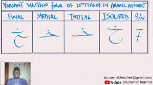 The Arabic Alphabet And Variant Written Forms 1 Of 2 Azta003 Youtube