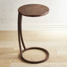Behold The C Table Handcrafted With Versatility In Mind It Moonlights As A Computer Table Remote Control Holder C Table Copper Side Table Copper End Table
