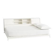 Mates full platform storage bed with 6 drawers in white. Mid Century Side Storage Platform Bed White