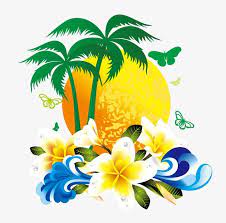 Gorgeous Tropical Flowers Coconut Tree Material Tropical Clipart Coconut Vector Tree Vector Png And Vector With Transparent Background For Free Download Flower Art Painting Vector Trees Flower Drawing
