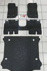 2014 2015 Jeep Wrangler Jk Unlimited Rubber Slush Floor Mat Cargo Tray Set Mopar Jeep Wrangler Jeep Wrangler Accessories Jeep