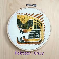 Monster hunter world cross stitch pattern bundle, nergigante, pukei pukei, anjanath, pdf download, gifts for gamers, video game wall art. Great Jagras Monster Hunter World Cross Stitch Pattern Pdf Etsy Cross Stitch Patterns Stitch Patterns Geeky Cross Stitch Patterns