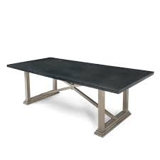 Blue Oak Saylor Rectangular Aluminum Natural Stone Top Outdoor Dining Table Dining Table Outdoor Dining Aluminum Table