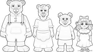 Solid line prewriting, dashed line prewriting, which one is different, color the sizes, 2 piece puzzles, color the porridge. Goldilocks Three Bears Http Www Goldilocks Three Bears 0px1wf Coloring Coloring4free Com