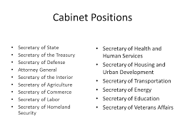 Jul 02, 2009 · the cabinet was established in article ii, section 2 of the united states constitution to provide a source of key advisors to the president. What Are All The Cabinet Positions