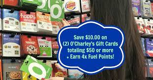We did not find results for: Save 10 On 2 O Charleys Gift Cards Totaling 50 Or More Earn 4x Fuel Points Kroger Krazy