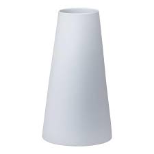 Uno assembly lamp shade in white linen fabric with a powder coated white fitter. Tall Thin Light Grey Conical Ceramic Vase With Graphic Line Pattern For Sale At 1stdibs