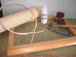 It is used in chair seats and backs, cabinet doors, wall units, radiator covers, accent panels for service counters, screens, room dividers, speaker covers, and wicker furniture. Cane Materials Wicker Works