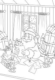 Print the pages, color and assemble into a book. Santa Claus Reads Letters Coloring Pages For You