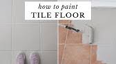 You can paint over ceramic tile walls in a bathroom, but you will lose some of the interesting characteristics of tile since the grout lines will be the hi i accidently painted my bathroom tiles with satin floor tile paint is there anyway to make it waterproof is there anything i can go over the paint. How To Paint Floor Tiles Youtube