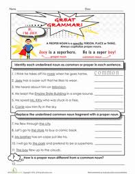 Third Grade Reading Writing Worksheets Common And Proper Nouns Common And Proper Nouns Proper Nouns Third Grade Grammar Worksheets