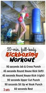 20 Minute Full Body Kickboxing Workout Engages Every Muscle In The Body And Kicks Up The Cardio Too Kickboxing Workout Kickboxing Cardio Kickboxing