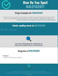 Off he rides, on his noble steed, a valiant figure, straight and tall! Correct Spelling For Maleficent Infographic Spellchecker Net