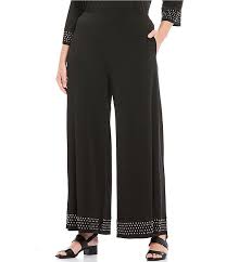 ic collection plus size studded detail pull on pant