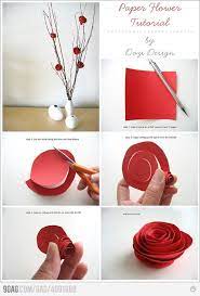 Cheaper Substitute For Roses To Your Girlfriend Diy Valentine S Day Decorations Valentines Diy How To Make Paper Flowers