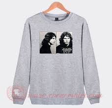 Jim Morrison Mugshot Custom Sweatshirt Mugshot Shirt In 2020 Custom Sweatshirts Sweatshirts Custom Made T Shirts