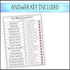 Combining Like Terms And Simplifying Expressions Matching Activity Worksheet Like Terms Simplifying Expressions Algebraic Expressions