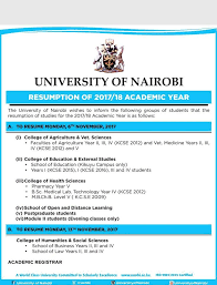 University Of Nairobi Releases New Re Opening Dates November University Student Protest Secondary School
