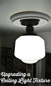 Upgrading A Flush Mount Light Mad In Crafts Diy Light Fixtures Diy Lighting Flush Mount Lighting