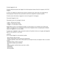8.7 dreptul de a refuza transportul. Greutatea Bagajului De Cala