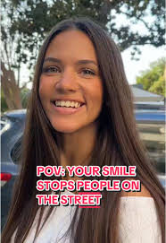 A blinding smile so stunning, it stops people