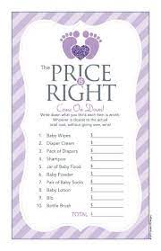 Instant Download Footprint Price Is Right Baby Shower Game Etsy Pink Elephants Baby Shower Footprints Baby Shower Baby Shower Printables