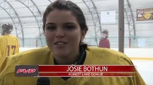 Goalie Josie Bothun left the girls...