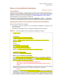 Sample letter of undertaking to bank and confirmation to loan solicitors. Return An Unconditional Undertaking