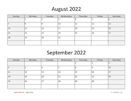 August And September 2022 Calendar Wikidates Org