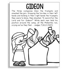Dltk's bible worksheets for kids gideon tracer pages. Gideon Bible Story Coloring Page Easy Religious Craft Activity